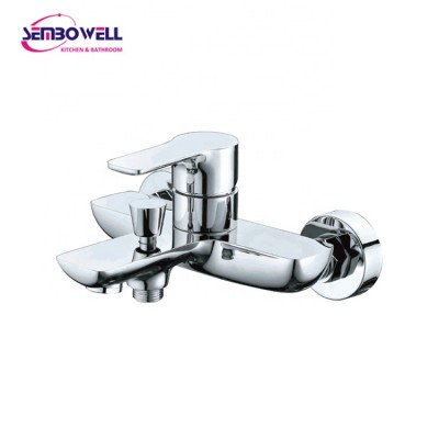 High Quality Factory Production Exposed  Bath and Shower Faucet Bathroom Single Handle Shower Mixer with diverter spout