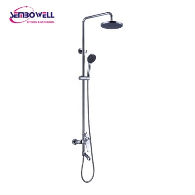 New Design Bathroom Shower System Brass Exposed Shower Column Set With Bath & Shower Mixer